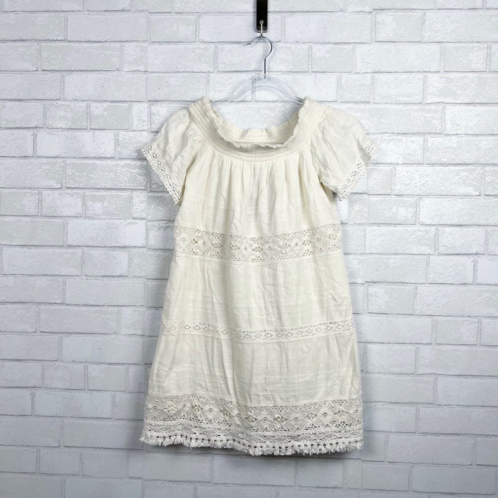 American Eagle Women's Off-The-Shoulder Crochet Lined Shift Dress Size XS NEW